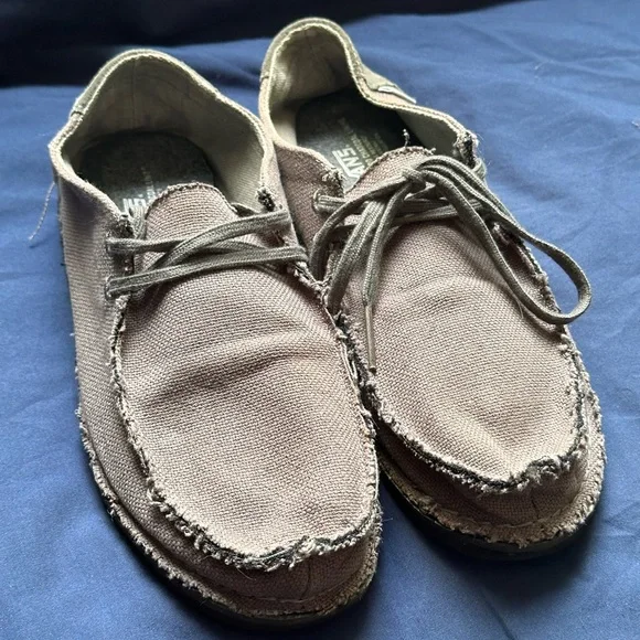 Vans | Shoes | Vans Mens Slipon Loafers Gray Canvas | Poshmark display picture 1